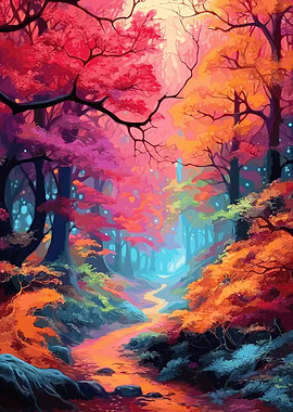 Mystical enchanted forest