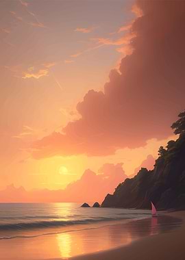 Ethereal Sunset Serenity