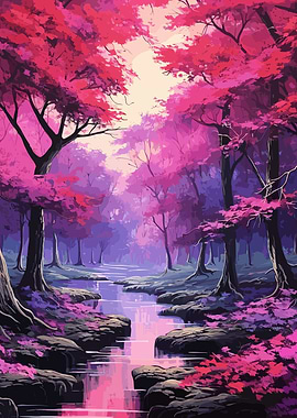 Mystical enchanted forest