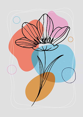 contemporary art flower
