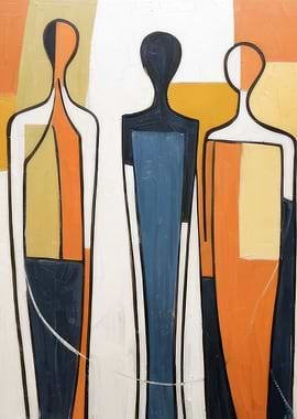 Abstract People Wall Art