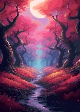 Mystical enchanted forest