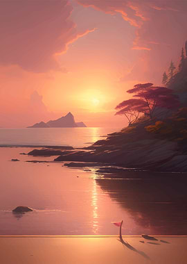 Ethereal Sunset Serenity