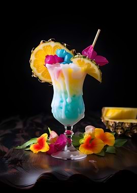 Colorful Pina Colada
