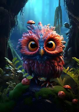 Cute Forest Owl Alien