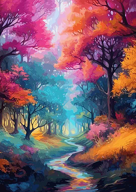 Mystical enchanted forest