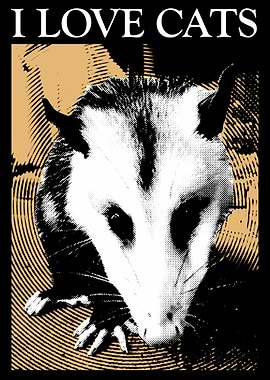 I Love Cats Opossum