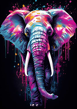 Elephant in Powder Paint