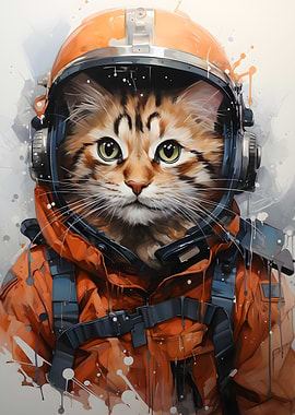 Cat Aviator with Helmet