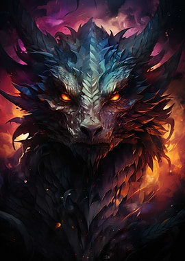 mythical Dragon dark sky