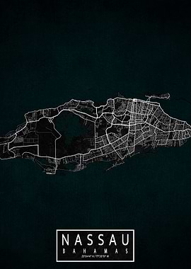 Nassau City Map Dark
