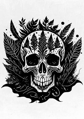 Psychedelic Ink Skull
