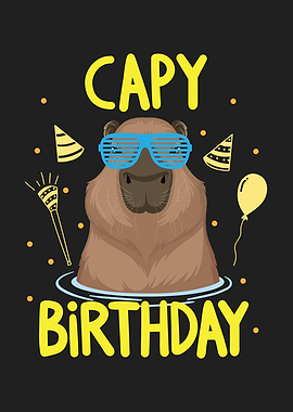 Capybara Capy Birthday