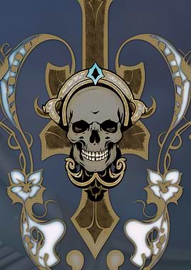 Golden skull
