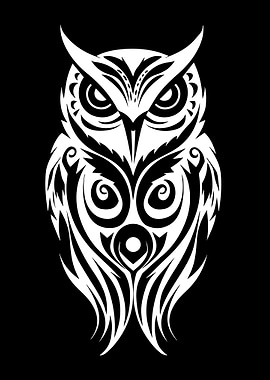 Owl Stencil Design