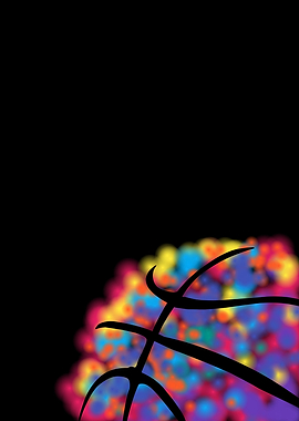 Basketball in pop art styl