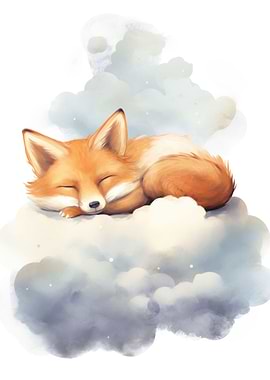 Baby fox sleep