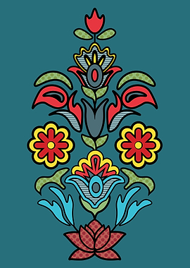 Ethnic Floral Illustration