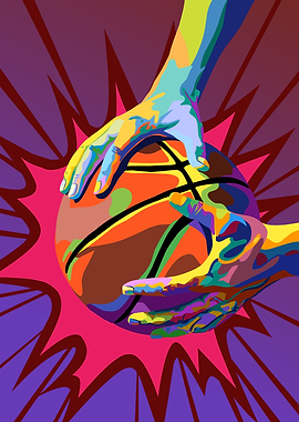 Basketball in pop art
