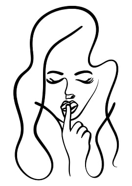 One Line Art Woman