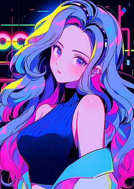 Anime Cyber Woman Portrait