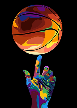 basketball in pop art
