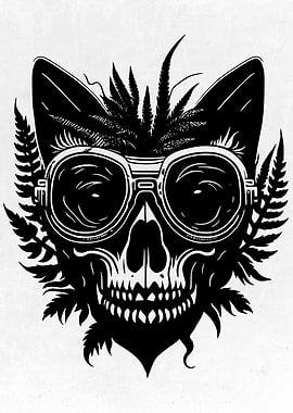 Psychedelic Ink Skulls