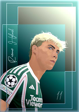 Number 11 Squares Portrait