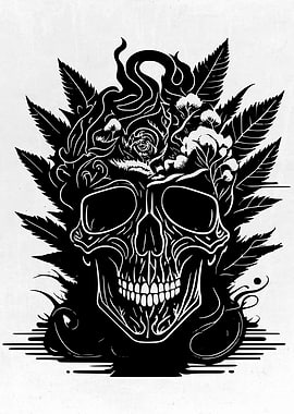 Psychedelic Ink Skulls