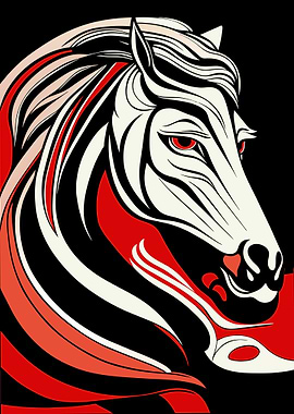 Horse head illustrate