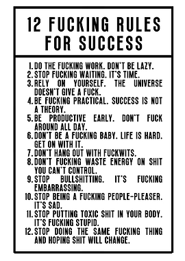 12 Fucking Rules For Focus