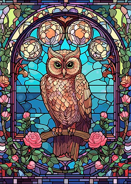 glass cute owl