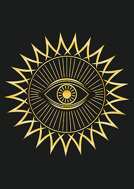 Golden eye with rays