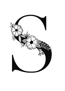 Letter S floral