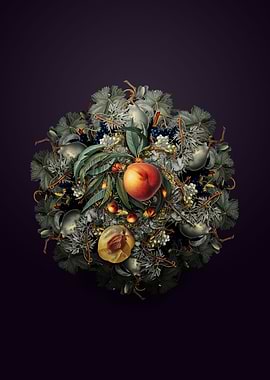 Peach Fruit Wreath