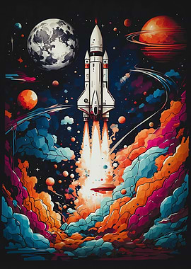 Rocket launch Colorful Smk