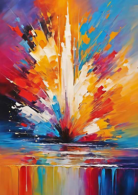 Fountain of Colorful Joy