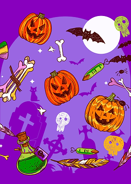 Purple Haunted Night