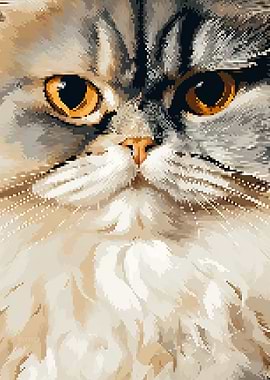 Persian Cat Pixel Art