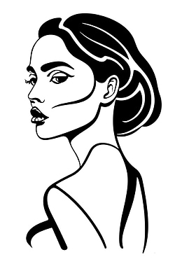One Line Art Woman