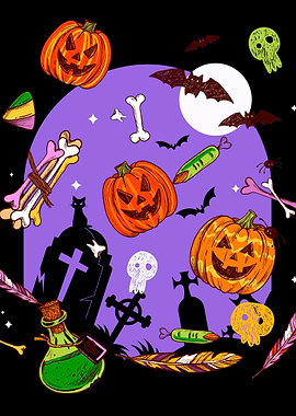 Eerie Purple Cute Pattern