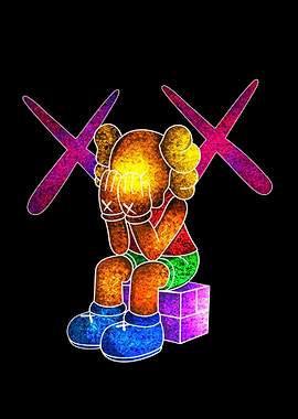 Kaws glitter gold rush