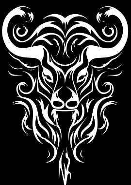 Bull Tribal Design