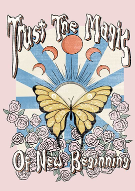 Magic Butterfly and floral