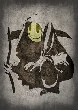 Grim Reaper Smiley Yellow