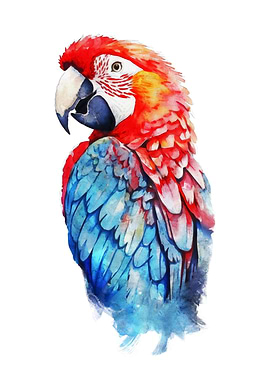 Scarlet Macaw Watercolor