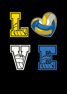 Heart I Love Volleyball