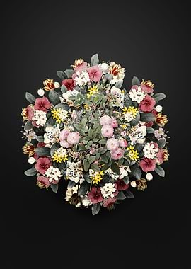 Pink Baby Roses Wreath