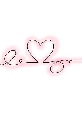 Heart Line Art