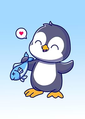 cute penguin animal